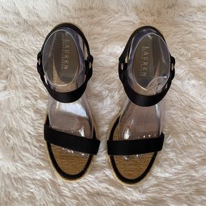 Lauren by Ralph Lauren Satin Wedge